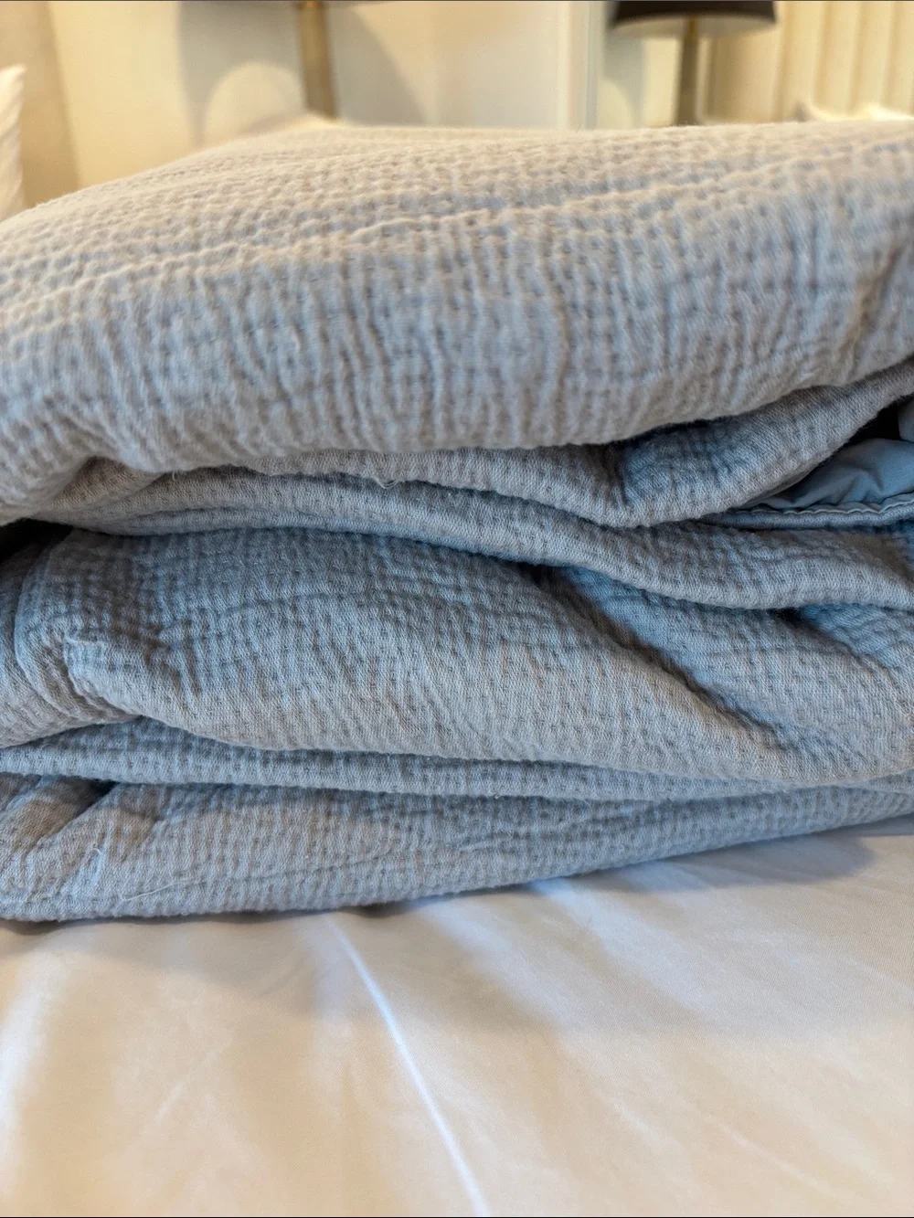 West Elm Organic Cotton King Duvet Cover Platinum Gray